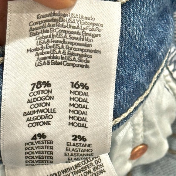 Mother The Undercover Cargo Sneak Jeans Opposites Attract Blue Size 27 NWT - Picture 8 of 12